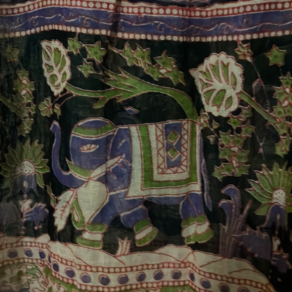 Sheer cotton print Path of the Spirit XL print tunic, hard to find, great cond. - Picture 9 of 11